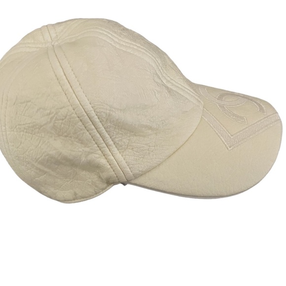 CHANEL LEATHER   BASEBALL  HAT 🧢 - Picture 1 of 9